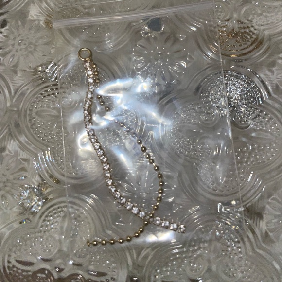 NEW 14k yellow gold filled double chain dangle earring jacket 1pc - Picture 4 of 6